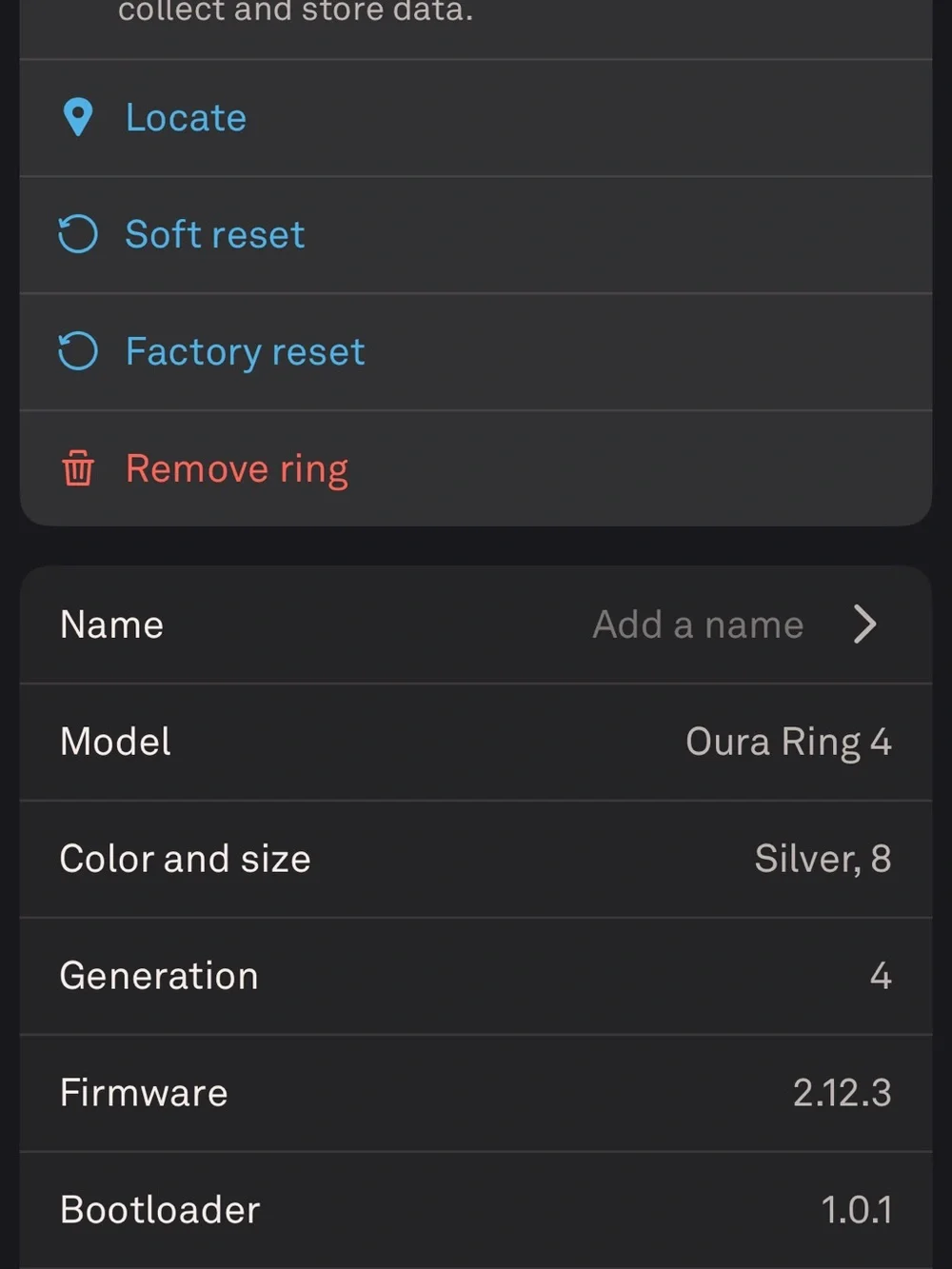 Oura Ring gen 4 size 8 Silver